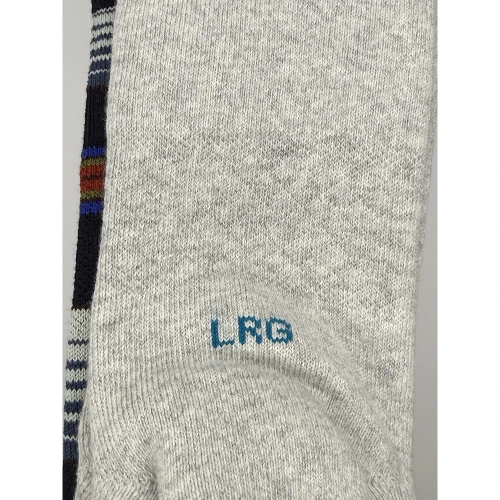Stance Casual 2 Pack Crew Socks Navy Grey Striped Mens Large NWT